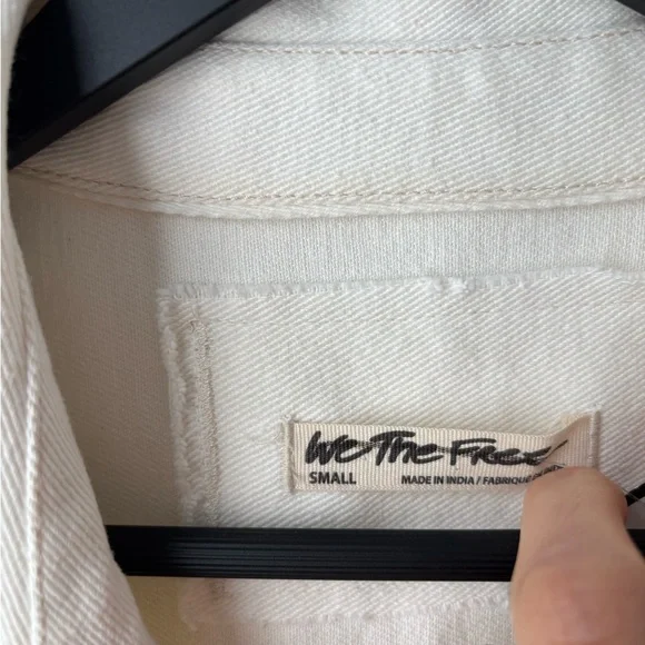 Free People We The Free Embroidered Denim Vest Boho Western Oversized - Picture 9 of 12